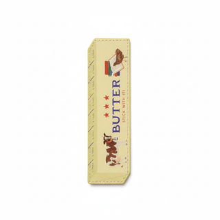 Butter Stick With It bookmark displayed flat showing full design