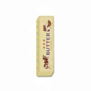 Butter Stick With It bookmark displayed flat showing full design