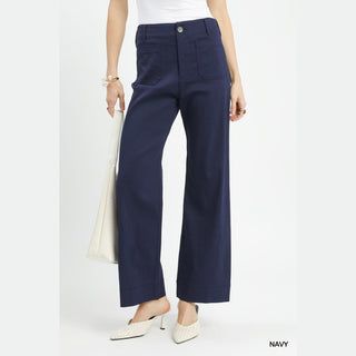 Umgee Women's Pants Button Stretch Pants