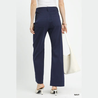 Umgee Women's Pants Button Stretch Pants