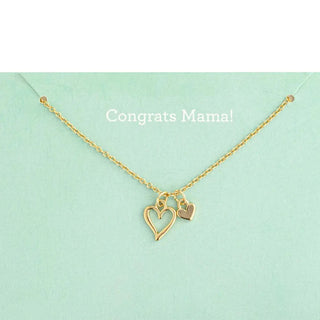 Demdaco Women's Necklaces Congrats Mama Card And Necklace Set