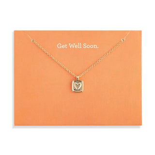 Demdaco Women's Necklaces Get Well Soon Card And Necklace Set