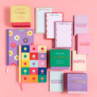 Collection of colorful journals and notebooks 