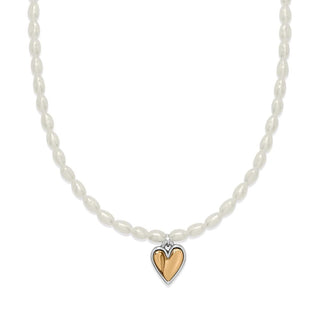 Brighton Women's Necklaces Cascade Embrace Peart Heart Necklace