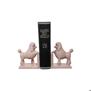 Cast Iron Poodle Bookends Set