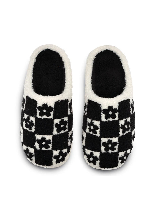 Checker Daisy Slipper