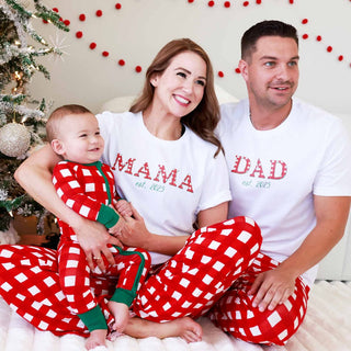 Caden Lane Unisex Pajamas Checking It Twice Unisex Adult Pajama Pants