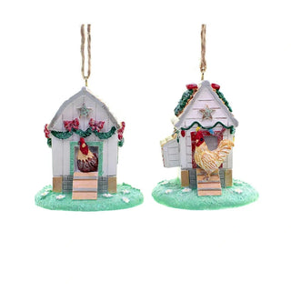 Kurt Adler Christmas Ornament Chicken Coop Ornament