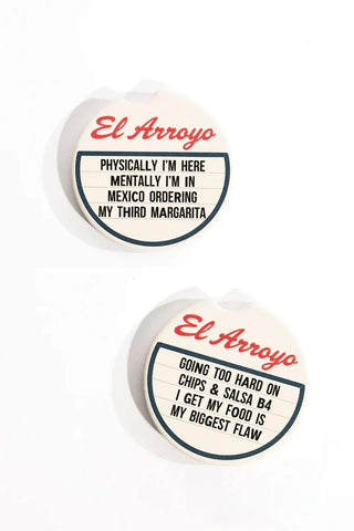 El Arroyo Chips & Salsa Car Coaster Set