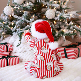 Caden Lane Baby Footies Christmas Bamboo Convertible Zip Rompers