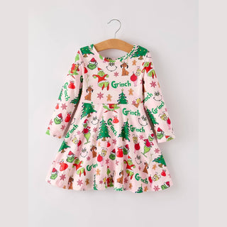 Rylee Faith Designs Kid's Dresses Christmas Character Girls Dress
