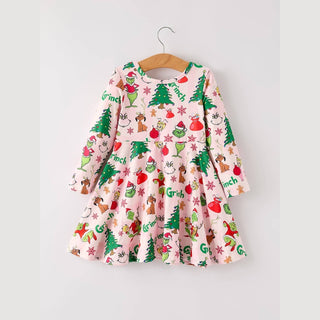 Rylee Faith Designs Kid's Dresses Christmas Character Girls Dress