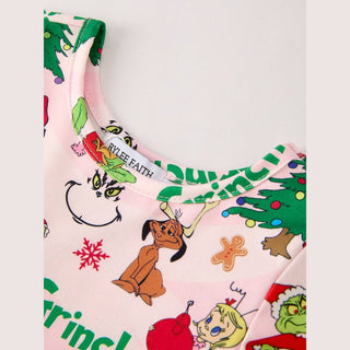 Rylee Faith Designs Kid's Dresses Christmas Character Girls Dress