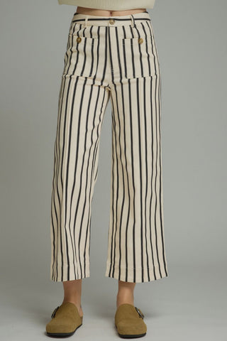 Classic Cream/Black Striped Pants