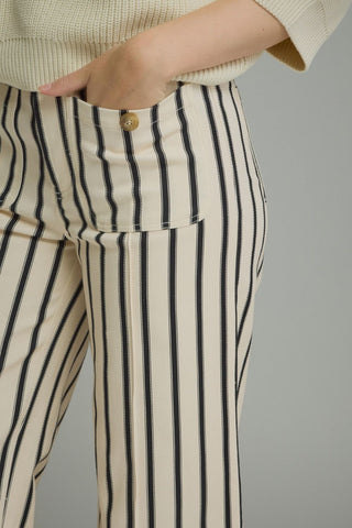 Classic Cream/Black Striped Pants