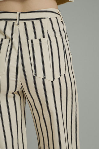 Classic Cream/Black Striped Pants