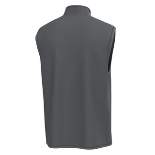 Back view of Local Boy Outfitters Classic Knit Vest in dark graphite gray sleeveless style