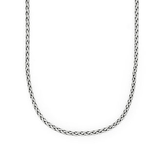 Brighton Classic Medium Charm Necklace in silver with braided chain design