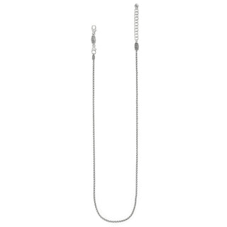 Brighton Classic Medium Charm Necklace in silver with decorative chain and clasp details
