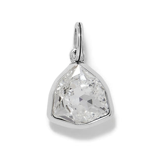 Brighton Estella Amulet pendant in silver with trillion-cut clear crystal stone