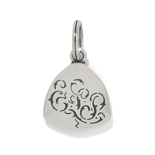 Brighton Estella Amulet silver pendant charm with engraved scrollwork design on bail