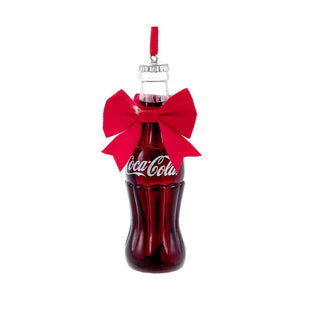 Kurt Adler Christmas Ornament Coca Cola Bottle Bow Ornament