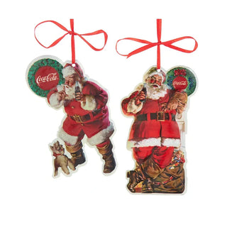 Kurt Adler Christmas Ornaments Coca ColaTin Santa Ornament