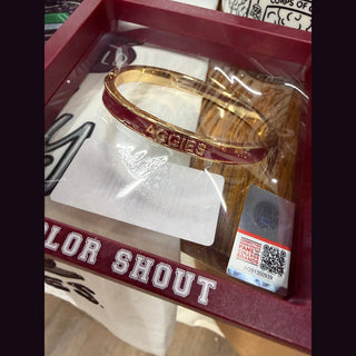 Collegiate Enamel Hinged Bangle