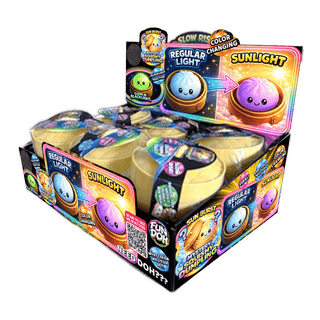 Fun Doh mystery squishy dumpling retail box with clear packaging and color change diagram
