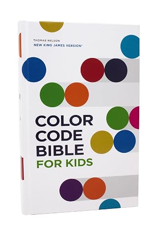 Color Code Bible for Kids NKJV hardcover with colorful polka dots on white