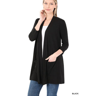 Zenana Women's Cardigans Comfy Pocket Cardigan