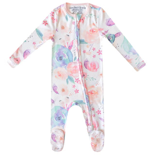 Copper Pearl Baby Gowns Bloom / 0-3 months Copper Pearl Zip Up Footie