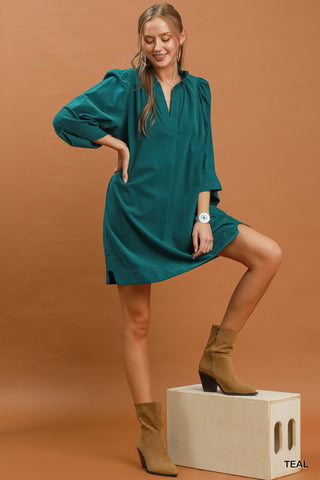 Corduroy Dress With Pockets