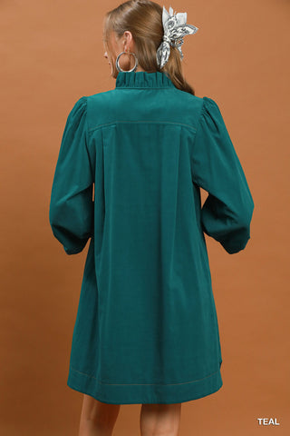 Corduroy Dress With Pockets