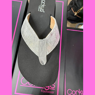 Corky's Overboard Silver Flip Flop