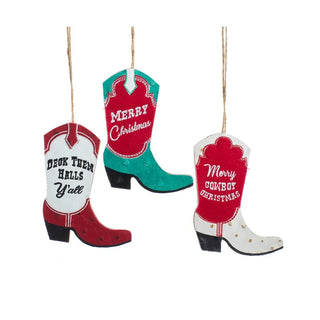 Kurt Adler Christmas Ornaments Cowboy Boot Ornament