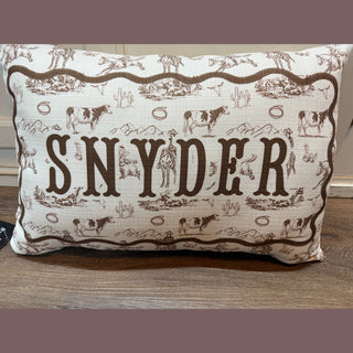 The Little Birdie Pillows Cowboy State Pillow-Snyder