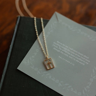 The Daily Grace Co Women's Necklaces Cut Out Cross Necklace