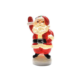 Department 56 ceramic Santa Claus figurine in red suit waving hand cheerfully