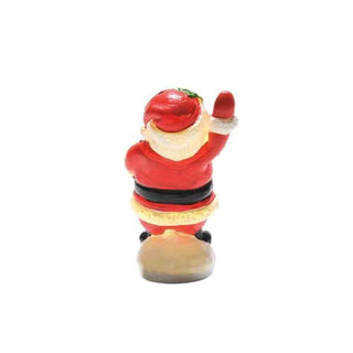 Department 56 Santa Claus blow mold figurine in red suit waving, rear view