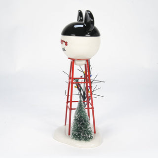 Department 56 Disney Mickey Mouse water tower collectible with Christmas tree decoration