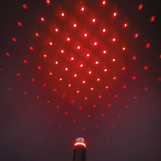 Cspvl Stargazer Red laser projector casting multiple red dot patterns on dark ceiling