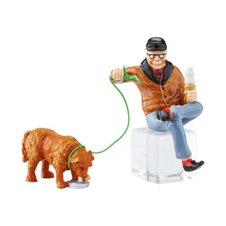 Department 56 Treats For Two figurine showing man with dog on leash