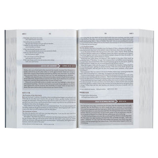Interior spread of NLT Devotional Bible for Men showing June 3 daily reading pages with commentary