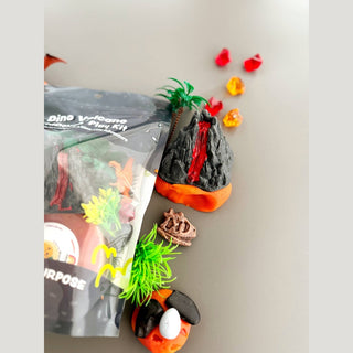 Earth Grown KidDoughs (KidDoughs by EGKD) Toys Dino Volcano KidDough Play Kit