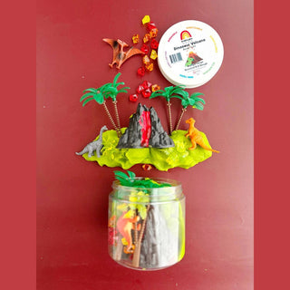 Earth Grown KidDoughs (KidDoughs by EGKD) Toys Dinosaur Volcano Dough-To-Go