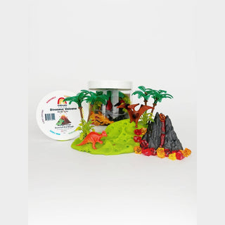 Earth Grown KidDoughs (KidDoughs by EGKD) Toys Dinosaur Volcano Dough-To-Go