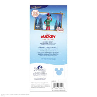 Claus Couture Oh Deer Tee Set packaging back showing Elf on the Shelf Disney Mickey collaboration