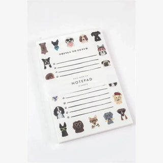 Notepad checklist with dogs 