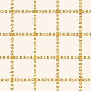 Gold and cream plaid farmhouse check pattern detail for EB Farmhouse Check Gold Quilt
